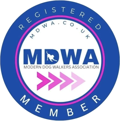 Modern Dog Walkers Association registered member badge